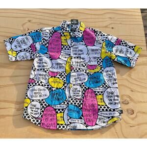 STUSSY Pop Funky Art Shirt Authentic Gear Full Print‎ 011425 Button-Down Size XL